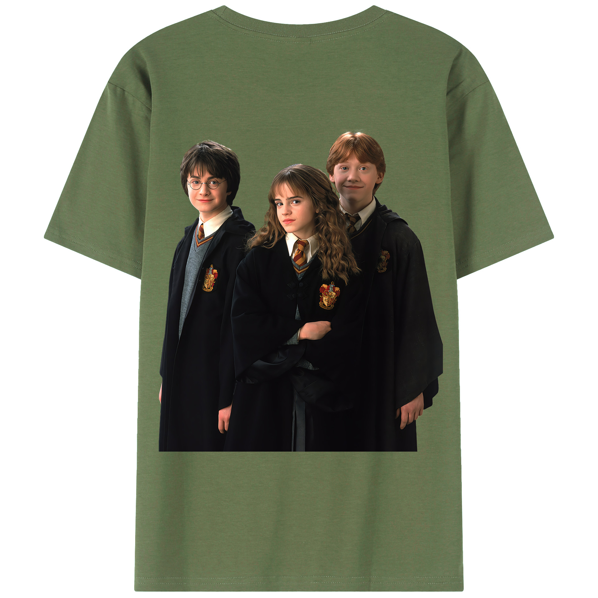 （画像用） Harry Potter ハリー・ポッターシリーズ 綿100％ メンズ半袖Tシャツ（バックプリント） 通気性
